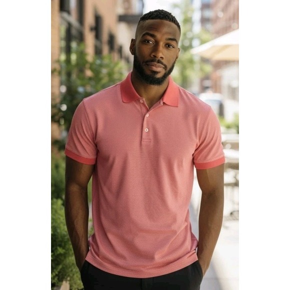 Brooks Brothers Other - Brooks Brothers 346 Men's Sz L Polo Golf Shirt  Mercerized Cotton Coral P2P 22‎